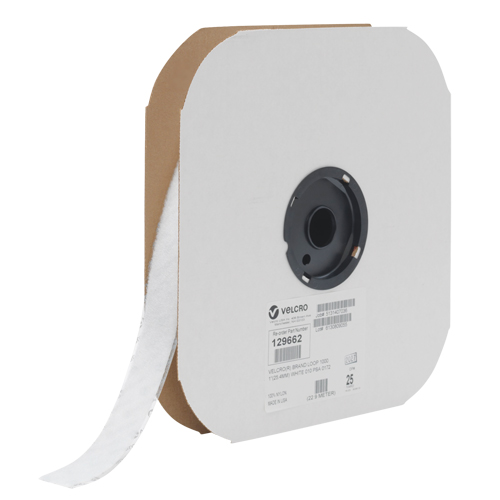 Fastener Tape, Loop, 25 yds x 3/4", Sew-On, White Pronet Distribution