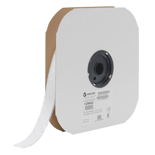 Ruban d'attaches, Boucle, 25 vg x 1", Cousu, Blanc Pronet Distribution