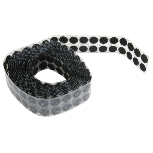 Fastener Coins, Hook & Loop, 3/4" Dia., Adhesive, Black Pronet Distribution