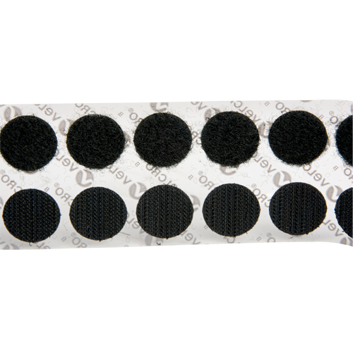 Fastener Coins, Hook & Loop, 3/4" Dia., Adhesive, Black Pronet Distribution