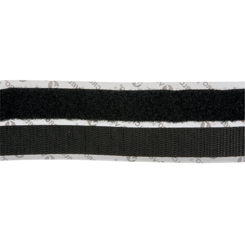 Attache, Boucle et crochet, 15' x 3/4", Adh&eacute;sif, Noir Pronet Distribution