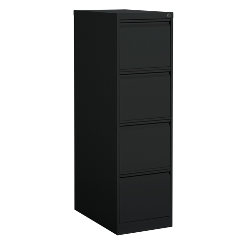 Classeur vertical, Acier, 4 tiroirs, 15-1/7" la x 25" p x 52" h, Noir Pronet Distribution