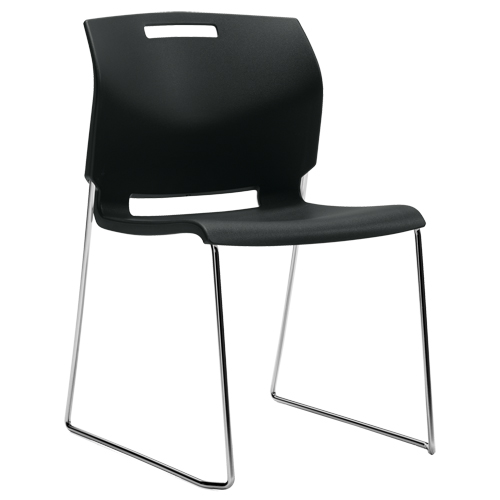 Chair, Plastic, 32-1/2" High, 300 lbs. Capacity, Black Pronet Distribution
