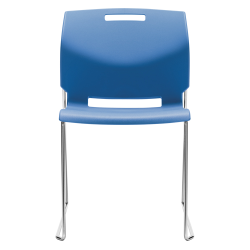 Chaise, Plastique, Hauteur 32-1/2", Capacit&eacute; 300 lb, Bleu Pronet Distribution