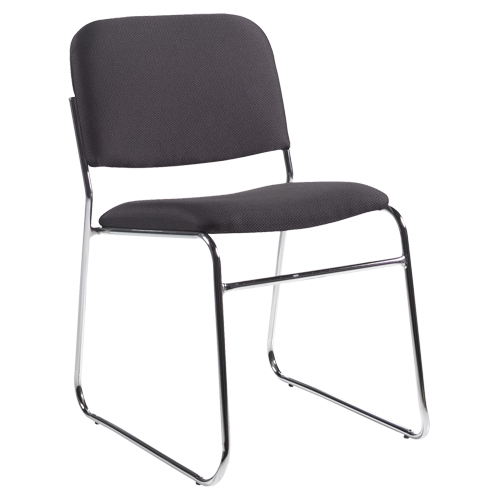 Armless Chair, Fabric, 30" High, 200 lbs. Capacity, Black Pronet Distribution