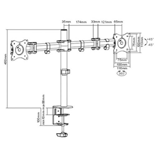 ActivErgo Dual Monitor Arm Pronet Distribution