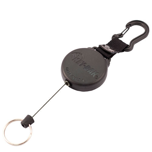 Securit Retractable Key Holder, Polycarbonate, 28" Cable, Carabiner Attachment Pronet Distribution