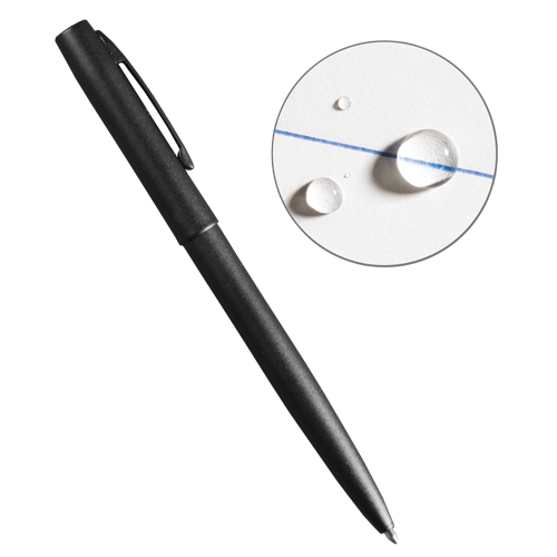 Stylo en m&eacute;tal &agrave; l'&eacute;preuve des intemp&eacute;ries, Bleu, 0,8 mm, R&eacute;tractable Pronet Distribution