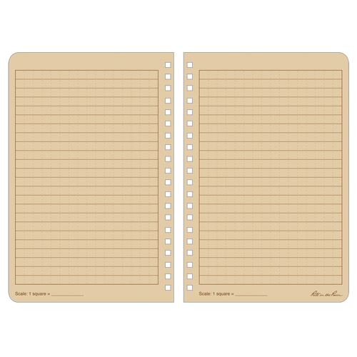 Carnet de notes de poche &agrave; spirale lat&eacute;rale, Couverture souple, Havane, 64 Pages, 4-5/8" , 7"  Pronet Distribution