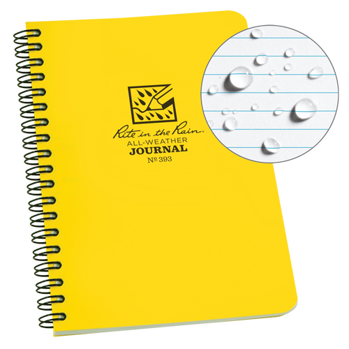 Carnet de notes de poche &agrave; spirale lat&eacute;rale, Couverture souple, Jaune, 64 Pages, 4-5/8" , 7"  Pronet Distribution