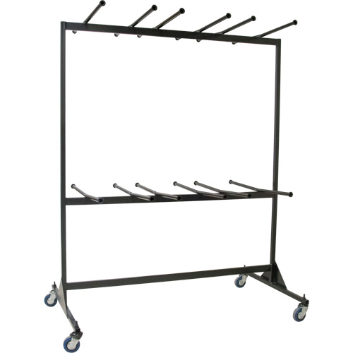 Chariot pour chaises pliantes &agrave; deux c&ocirc;t&eacute;s Pronet Distribution