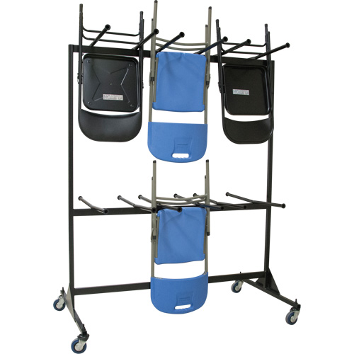 Chariot pour chaises pliantes &agrave; deux c&ocirc;t&eacute;s Pronet Distribution