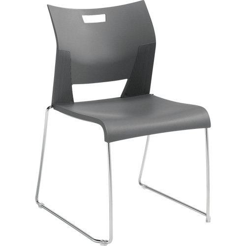 Chaise de formation sans bras Duet, Plastique, Hauteur 33-1/4", Capacit&eacute; 350 lb, Gris Pronet Distribution