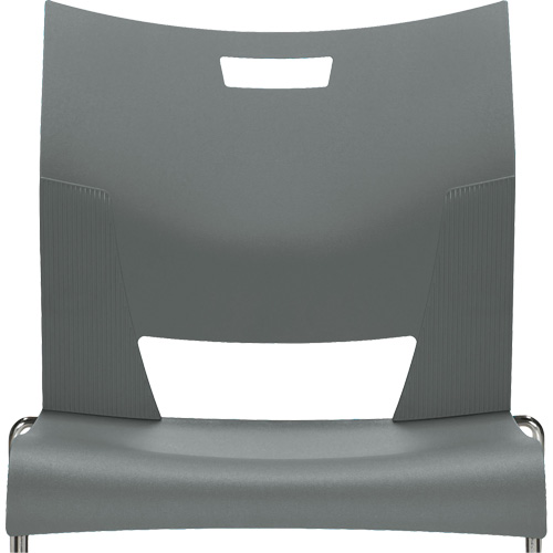 Chaise de formation sans bras Duet, Plastique, Hauteur 33-1/4", Capacit&eacute; 350 lb, Gris Pronet Distribution