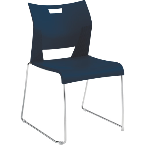 Chaise de formation sans bras Duet, Plastique, Hauteur 33-1/4", Capacit&eacute; 350 lb, Bleu Pronet Distribution