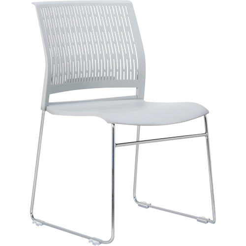 Chaises empilables s&eacute;rie Activ, Polypropyl&egrave;ne, Hauteur 32-3/8", Capacit&eacute; 275 lb, Gris Pronet Distribution