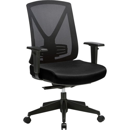 Activ Series Premium Synchro-Tilt Adjustable Chair, Fabric/Mesh, Black, 275 lbs. Capacity Pronet Distribution