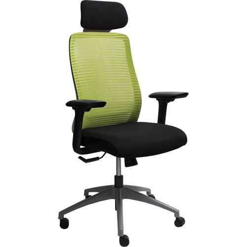 Era Series Adjustable Office Chair with Headrest, Fabric/Mesh, Green, 275 lbs. Capacity Pronet Distribution