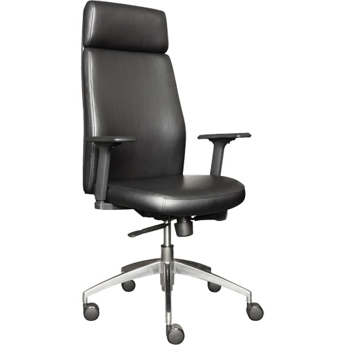 Activ Series High Back Executive Chair, Polyurethane/Vinyl, Black, 275 lbs. Capacity Pronet Distribution