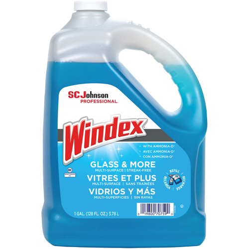 Nettoyant pour vitres Windex avec Ammoniac-D, 3,8 L, Cruche Pronet Distribution