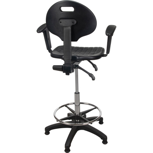 Tabouret ergonomique robuste avec accoudoirs r&eacute;glables, Stationnaire, Ajustable Hauteur, Capacit&eacute; 250 lb Pronet Distribution