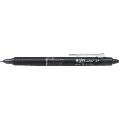 Stylo &agrave; cliquet Frixion Point, Noir, 0,7 mm, R&eacute;tractable Pronet Distribution