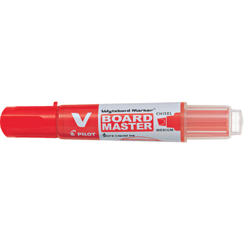 Vboard Master White Board Marker, Red, Chisel Tip Pronet Distribution