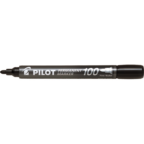 Pilot 100 Permanent Marker, Black, Bullet Tip Pronet Distribution