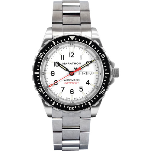 Tr&egrave;s grande montre automatique &eacute;dition arctique avec jour/date avec bracelet en acier inoxydable, Num&eacute;rique, &agrave; piles, 46 mm, Argent Pronet Distribution