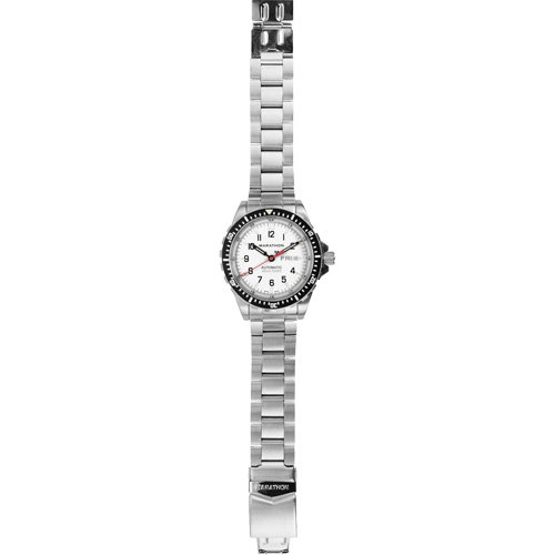 Tr&egrave;s grande montre automatique &eacute;dition arctique avec jour/date avec bracelet en acier inoxydable, Num&eacute;rique, &agrave; piles, 46 mm, Argent Pronet Distribution
