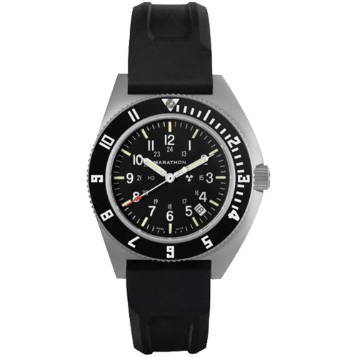 Montre Steel Navigator avec date sur ensemble bracelet en caoutchouc noir de trois morceaux, Num&eacute;rique, &agrave; piles, 41 mm, Noir Pronet Distribution