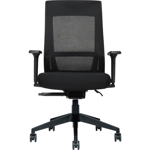 Chaise &agrave; dossier moyen avec m&eacute;canisme &agrave; basculement synchronis&eacute; &agrave; d&eacute;tection de poids , Mailles, Noir Pronet Distribution
