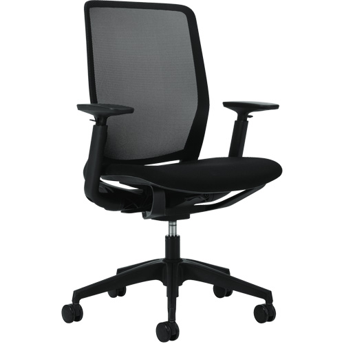 Chaise &agrave; dossier haut avec basculement synchronis&eacute; robuste Kody, Mailles, Noir, Capacit&eacute; 300 lb Pronet Distribution