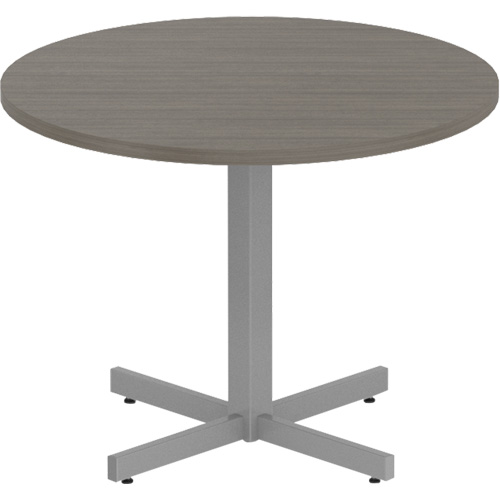Table ronde &agrave; hauteur r&eacute;glable Newland, 36" lo x 36" la x 29" h, Dessus de 1", Stratifi&eacute;, Brun Pronet Distribution