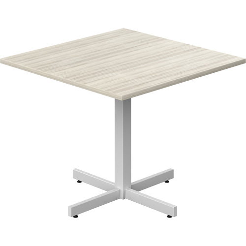 Table carr&eacute;e &agrave; hauteur r&eacute;glable Newland, 36" lo x 36" la x 29" h, Dessus de 1", Stratifi&eacute;, Havane Pronet Distribution