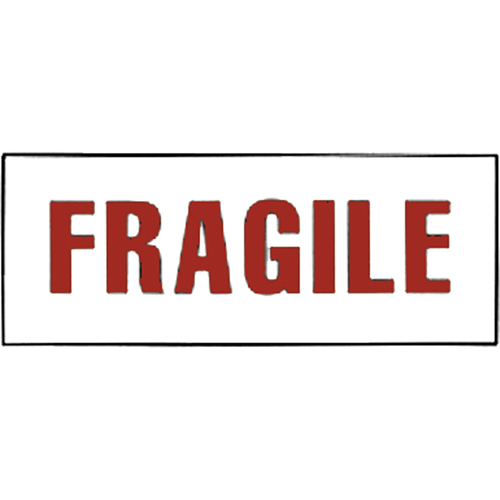 &eacute;tiquettes pour traitement sp&eacute;cial Fragile, 6" lo x 2" la, Rouge/blanc Pronet Distribution