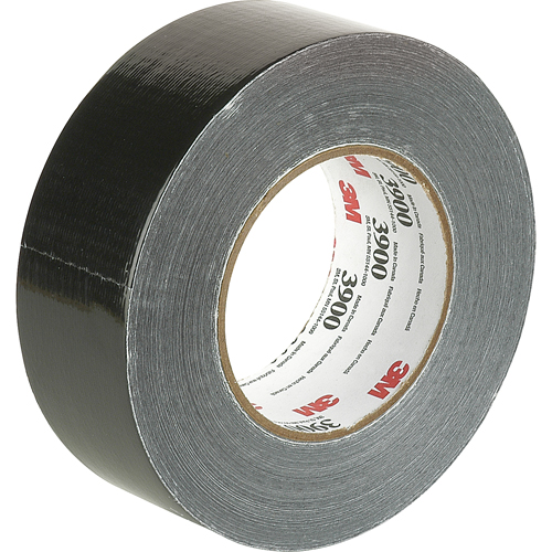 Rubans adh&eacute;sifs 3900 color&eacute;s de cat&eacute;gorie &eacute;conomique, 8 mils, Noir, 48 mm (2") x 55 m (180') Pronet Distribution