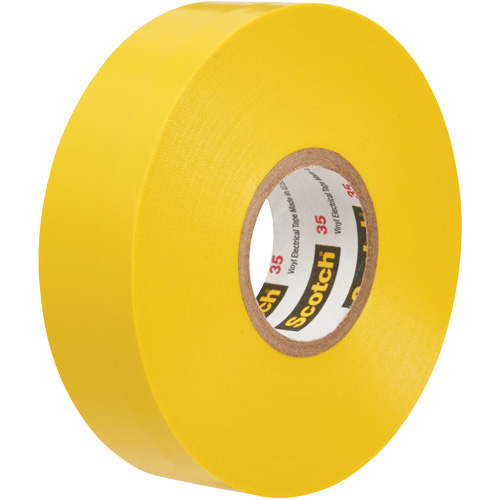 Scotch&reg; 35 Colour Coded Tape, 12.7 mm (1/2") x 6.1 m (20'), Yellow, 7 mils Pronet Distribution
