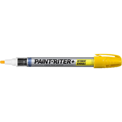 Marqueur &agrave; peinture nettoyable au d&eacute;tergent Paint-Riter+, Liquide, Jaune Pronet Distribution