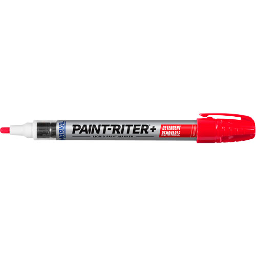 Marqueur &agrave; peinture nettoyable au d&eacute;tergent Paint-Riter+, Liquide, Rouge Pronet Distribution