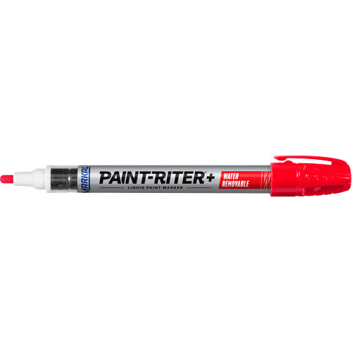 Marqueur &agrave; la peinture nettoyable &agrave; l'eau Paint-Riter+, Liquide, Rouge Pronet Distribution