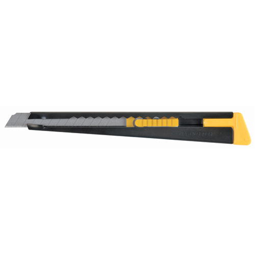 Couteau d'usage g&eacute;n&eacute;ral ATK600, 9 mm, Acier au carbone, Prise en Plastique Pronet Distribution