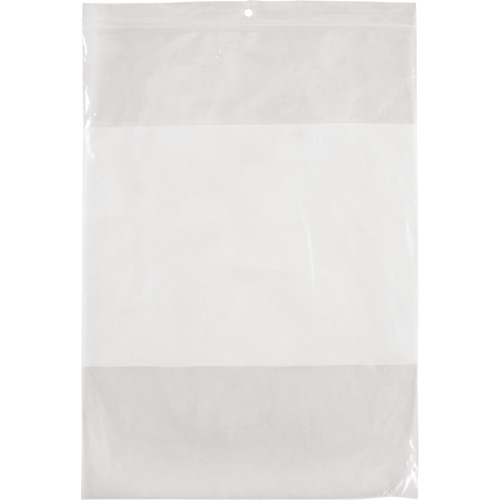 Sacs en poly avec espace inscriptible blanc, Refermable, 12" x 9", 2 mils Pronet Distribution