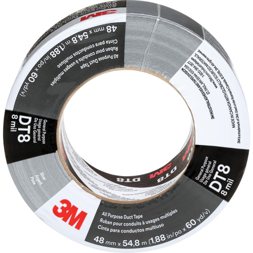 Ruban adh&eacute;sif tout usage DT8, 8 mils, Argent, 48 mm (2") x 55 m (180') Pronet Distribution
