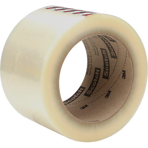 Scotch&reg; Box Sealing Tape 371, Rubber Adhesive, 1.2 mils, 72 mm (2-4/5") x 100 m (328') Pronet Distribution