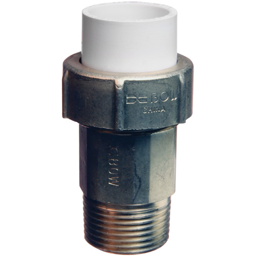 Raccord union, 1" x 3/4", Laiton/PVC-C, Embout femelle x PEX cannel&eacute; Pronet Distribution