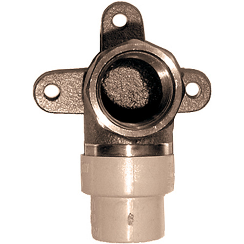 One-Piece 90° Drop Ear Elbow, Hub x FPT, Brass/CPVC, 3/4" Pronet Distribution