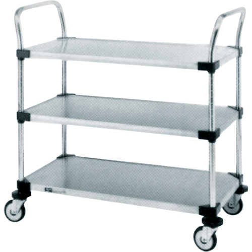 Chariots utilitaires pour service r&eacute;gulier, 3 Tiers, 24" la x 39" h x 24" p, Capacit&eacute; 500 lb Pronet Distribution