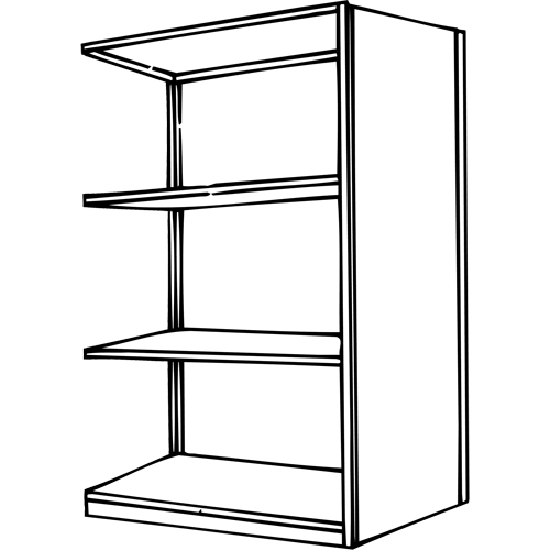 &eacute;l&eacute;ment de rayonnage Interlok, Acier, Sans boulons, Capacit&eacute; 800 lb, 36" la x 76" h x 24" p Pronet Distribution