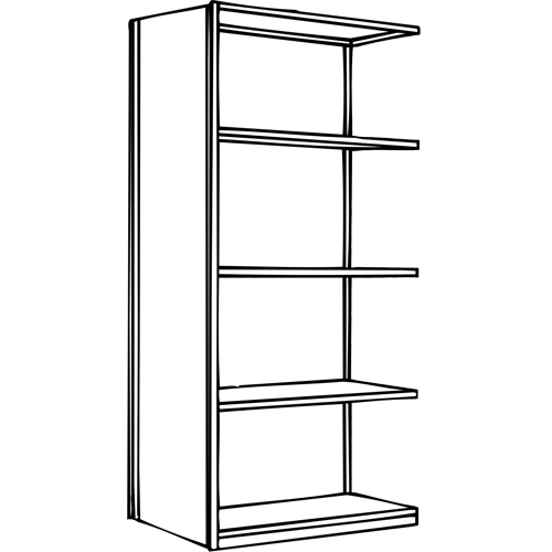 &eacute;l&eacute;ment de rayonnage Interlok, Acier, Sans boulons, Ajout, 36" la x 100" h x 12" p Pronet Distribution